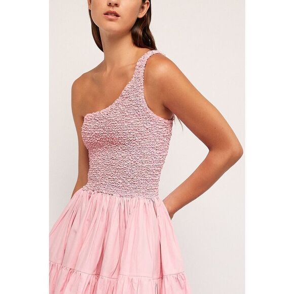 SWF Mottled One Shoulder Mini Dress in Pink  Color: Rouge size S NWT $381 - Picture 1 of 8